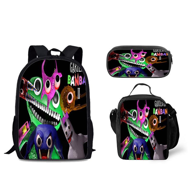 Garten Of Banban Backpack Set With Breathable Nylon For School Kids