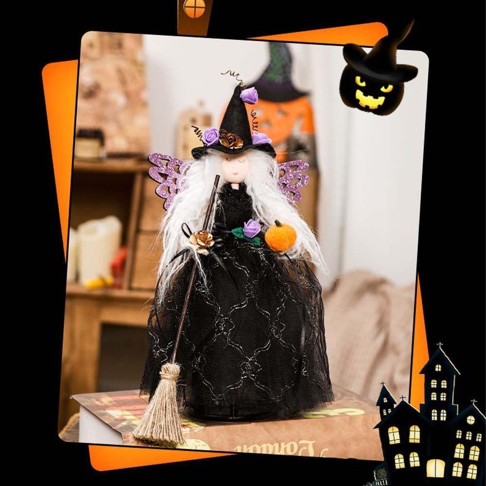 Realistic Halloween Butterfly Witch Doll Cute Halloween Witch Pendant  Atmosphere Props