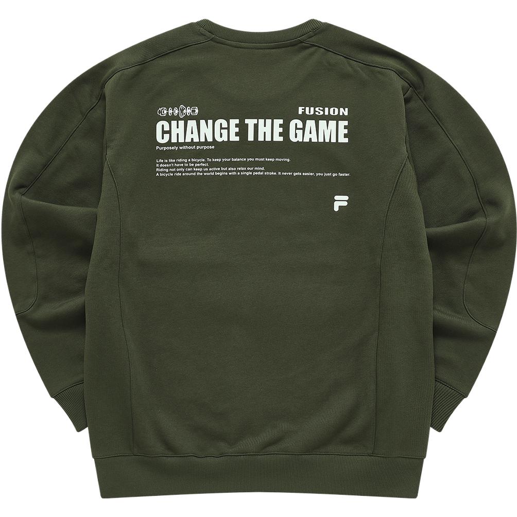 Fila Fusion X Knitted Pullover Fashion Casual Versatile Sweatshirt Men sweatshirt Cool-Green T11M341204FGN