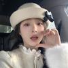 Solid Color Bow Bucket Cap Korean Style Women Bucket Hat Temperament Woolen Fishing Cap  Streetwear