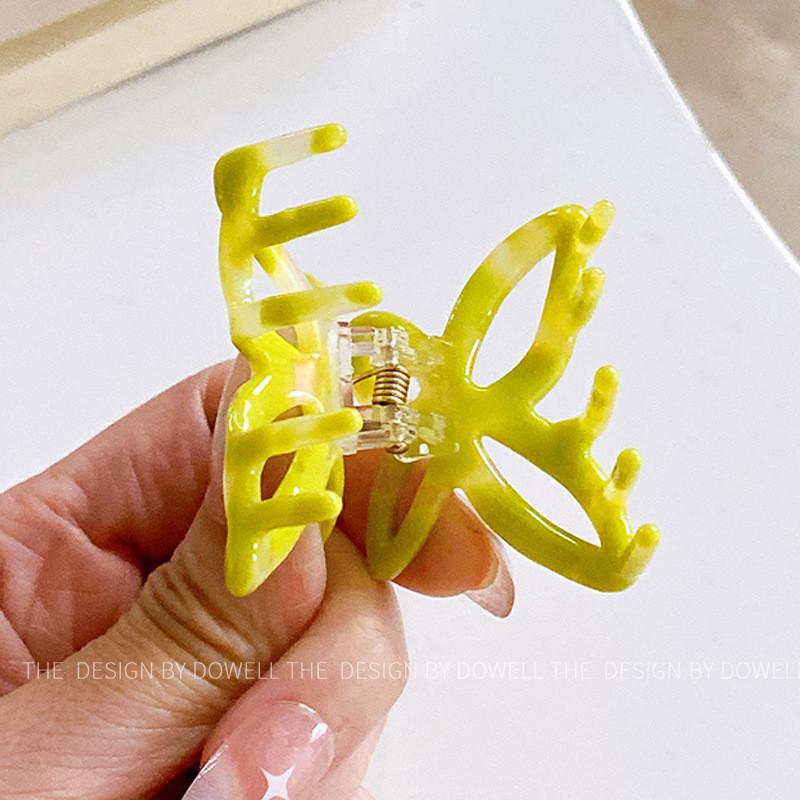 Chic And Trendy Mini Butterfly Hair Claw Clip In Acetate For Fashionable Women