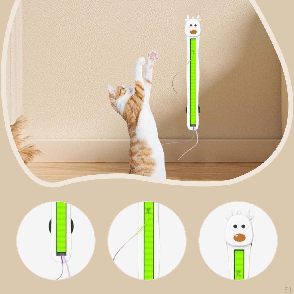 Interactive Cat Toy for Indoor Cats,Pet Play Accessory Lightweight Handsfree Door Mounted Electric