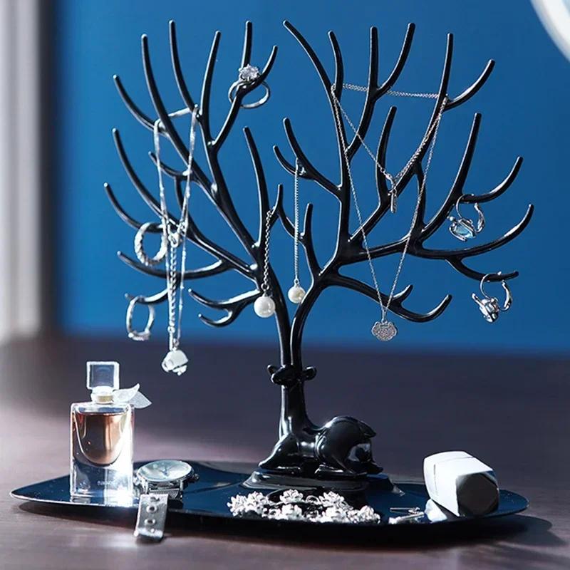 Antlers Makeup Organizer Creative Jewelry Display Stand Wall Shelf For Rings Earrings Necklace Bracelet Bathroom Repisas Home
