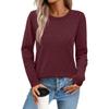 Women's Fashion Casual Loose Comfortable Fashion Pullover Round Neck Long Sleeve Slim Fit Knit Sweater Women's Sweater