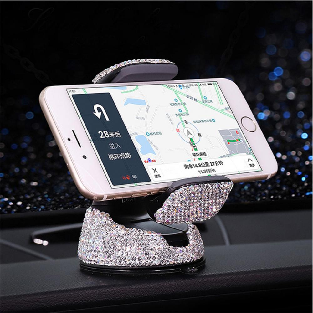 Bling Crystal Car Phone Mount with One More Air Vent Base Cell Phone Holder New
