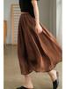 2025 Elegant Summer Gauze Midi Skirt - Romantic Luster, Solid Color, Slim Fit