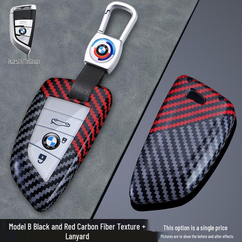 BMW Key Case for 3 Series, 5 Series, 6 Series GT, X1, X2, X3, X4, X5, X6 with Blade and Buckle.