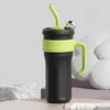Large Capacity Insulated Water Bottle With Straw Office Double Drink Cup  Travel Tumbler
