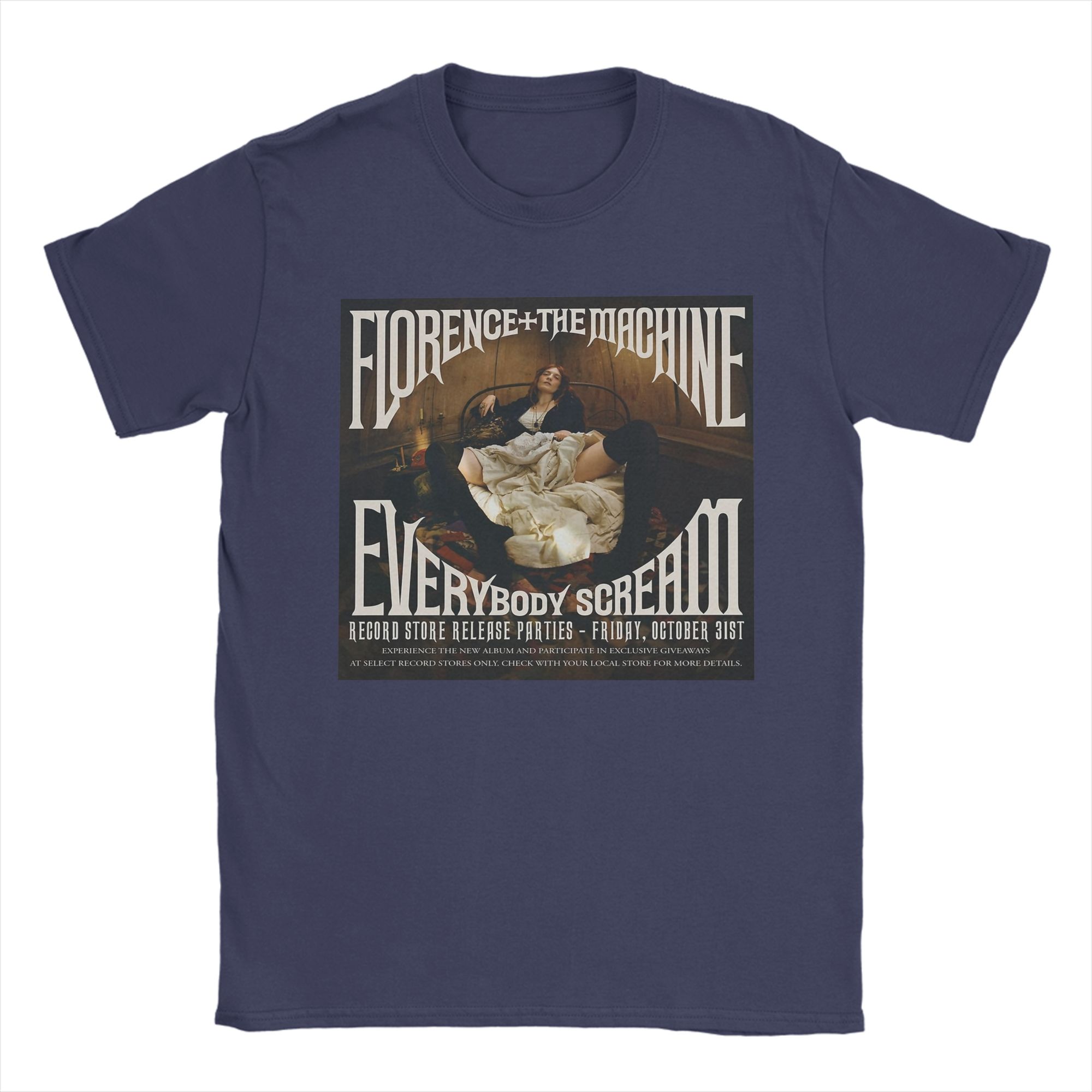 

Florence The Machine Everybody Scream Tour TShirts for Men Awesome Pure Cotton Tees Crew Neck Short Sleeve T Shirt Clothing 4XL