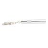 Cue Tip Pricker Tool with Key Chain 6063 Aluminum Prick Storage 2 in 1 Prevent Slip Billiard Cue Tip Pick Silver