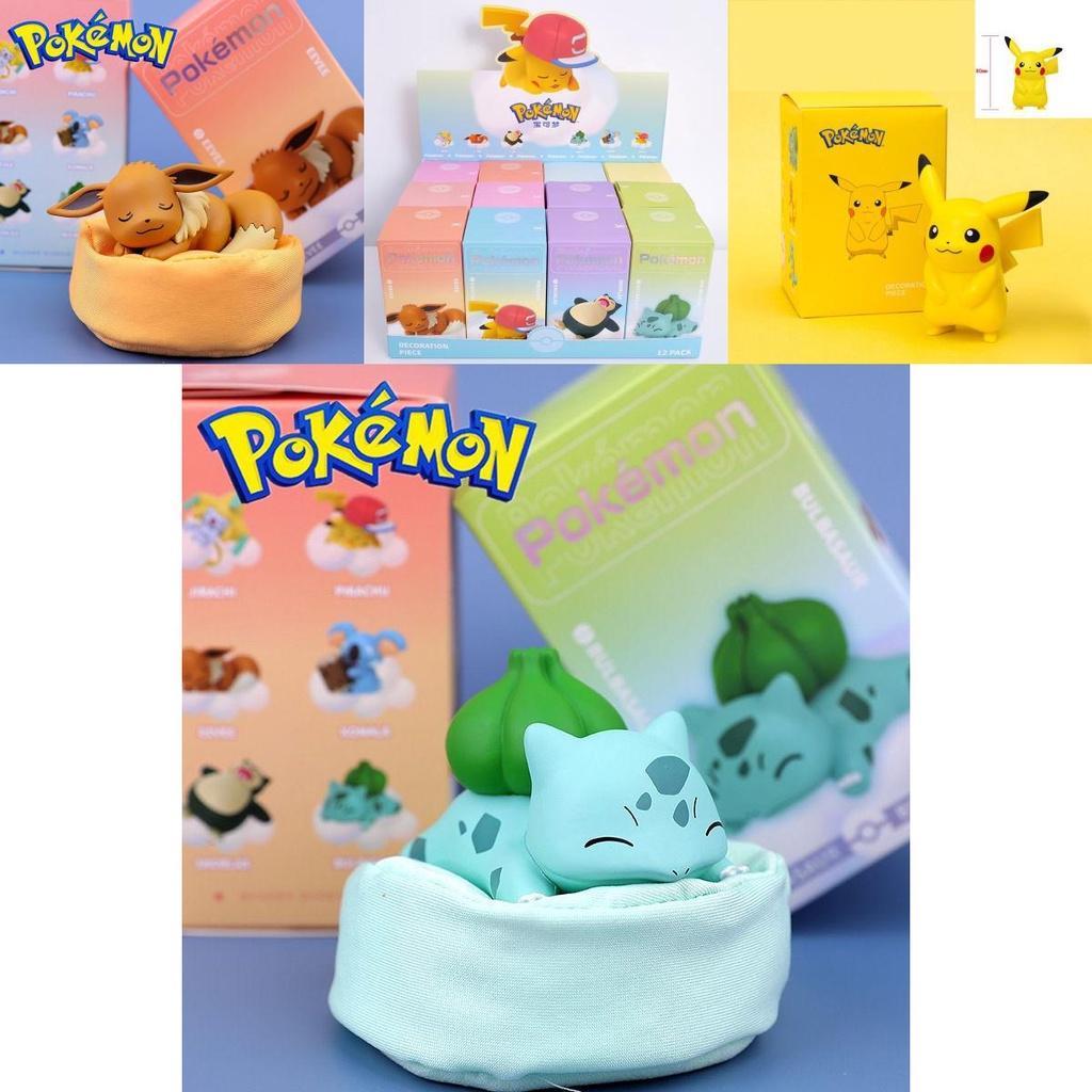 Figure Pokemon Action Toys Sleepy Pikachu Snorlax Bulbasaur Jirachi Komala Eevee
