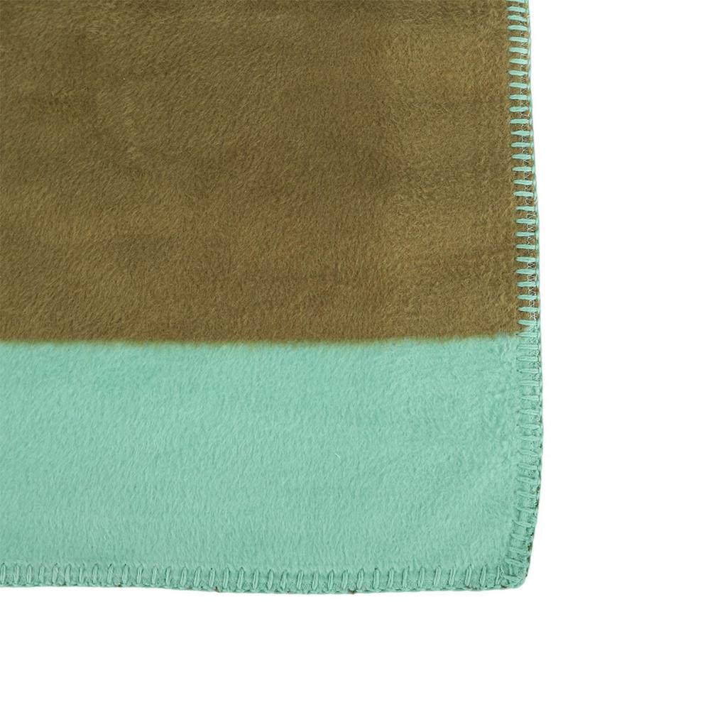 NANGA GOOD SLEEP BORDER COTTON OLIVE BLANKET, Small, NZ2254-4C424,