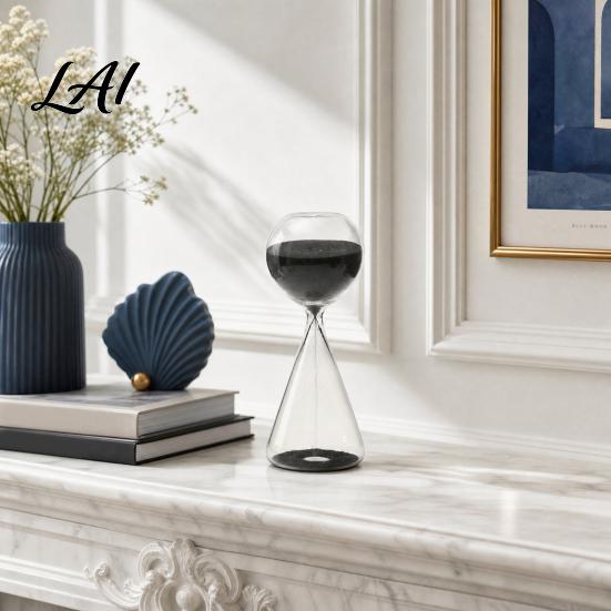 Sand Timer Decor Hourglass Ornaments 15 Min Timer Nordic Minimalist Office Desk Home Decor Artistic Glass Desktop Gift Stress Relief