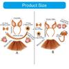 Foxes Ears Headband Plush Tail Bowtie Dogs False Nose Dogs Hair Hoop Set Animals Cosplay Costume Set for Halloween