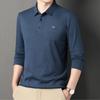 Polo Striped Men's Clothing Autumn Top Light Business Long Sleeved T-shirt