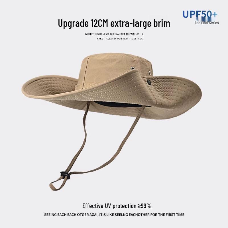 Unisex Western Cowboy Sun Hat: Wide Brim Summer Protection for Hiking, Camping, Outdoor Activities