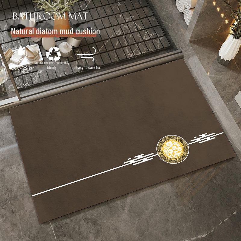 

«Новые нескользящие коврики из диатомовой грязи в китайском стиле — быстросохнущие, впитывающие воду коврики для ванной и входа» 40*60cm Regular
