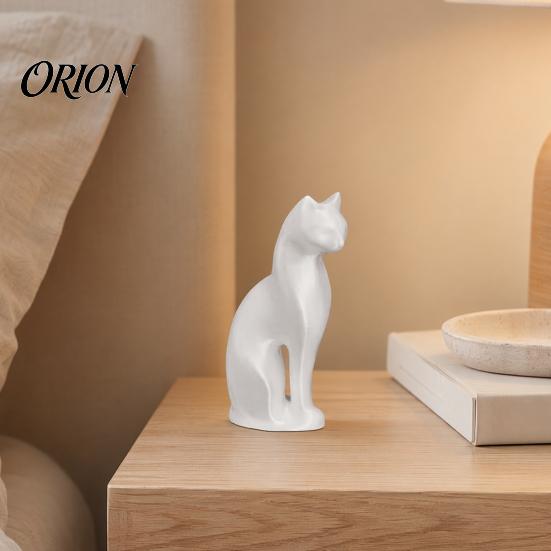 Regalo per Amanti dei Gatti Statuetta, Piccola Scultura Stampata 3D, Animale da Collezione Ornamento da Tavolo per Compleanno Decorazione per Scaffale di Casa, Pezzo d'Arte Versatile