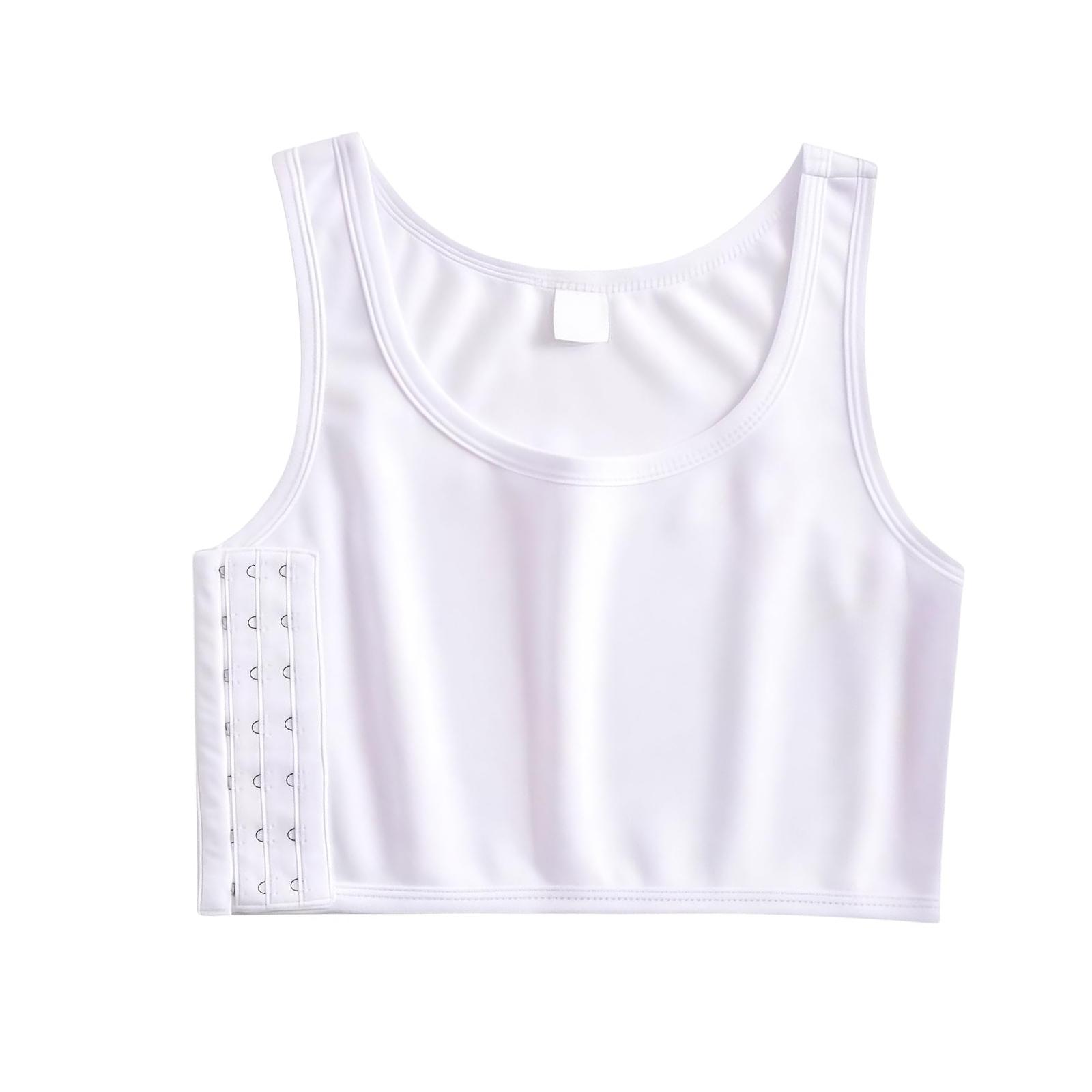

Women s Ultra Flat Bustier, Bust Reduction, Flat Chest Shaping, Sports Bra, Chest Control Top XS білий