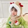 Christmas gift cute antler hat Christmas tree scarf two-piece set warm and cold children's suit versatile