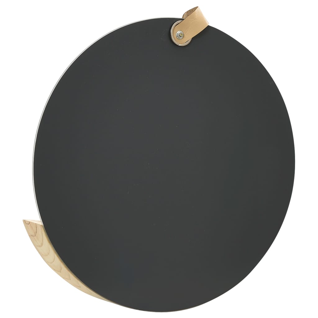Wall Mirror Solid Pine Wood 35 Cm