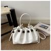 Korean Stylish Niche Women's Drawstring Bucket Shoulder Bag