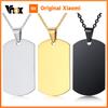 Vnox US Military Dog Tag Pendant Necklace Stainless Steel ID Necklaces for Male Accessories