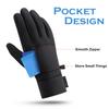 Men Winter Waterproof Gloves Touchscreen Pocket Anti-Slip Fleece Thermal Sport Gloves
