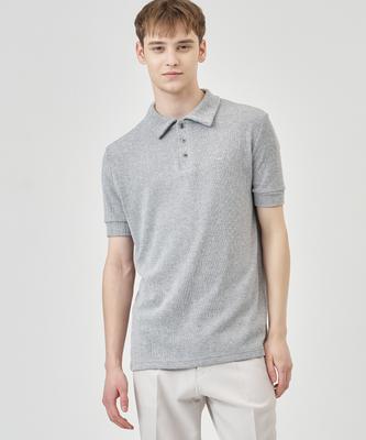 THE-ABON Vega Spandex Polo Shirt Melange