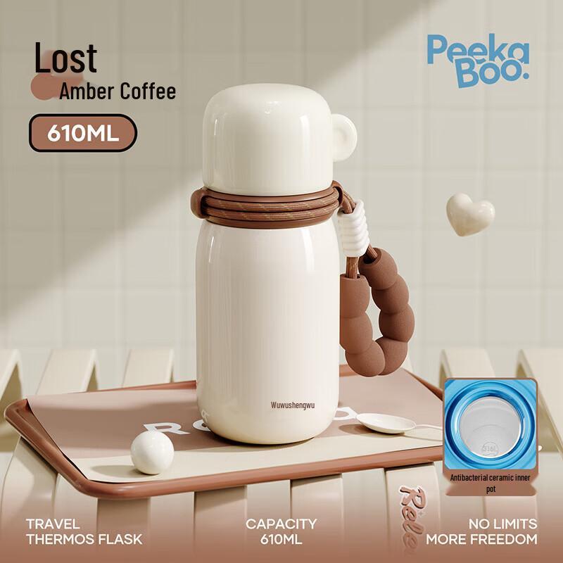 RELEA Peekaboo Ceramic Lined Thermos Bottle