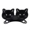 Cat Elevated Double Bowls Raised Pet Feeder Removable Portable Tilted Water Dispenser Supplies