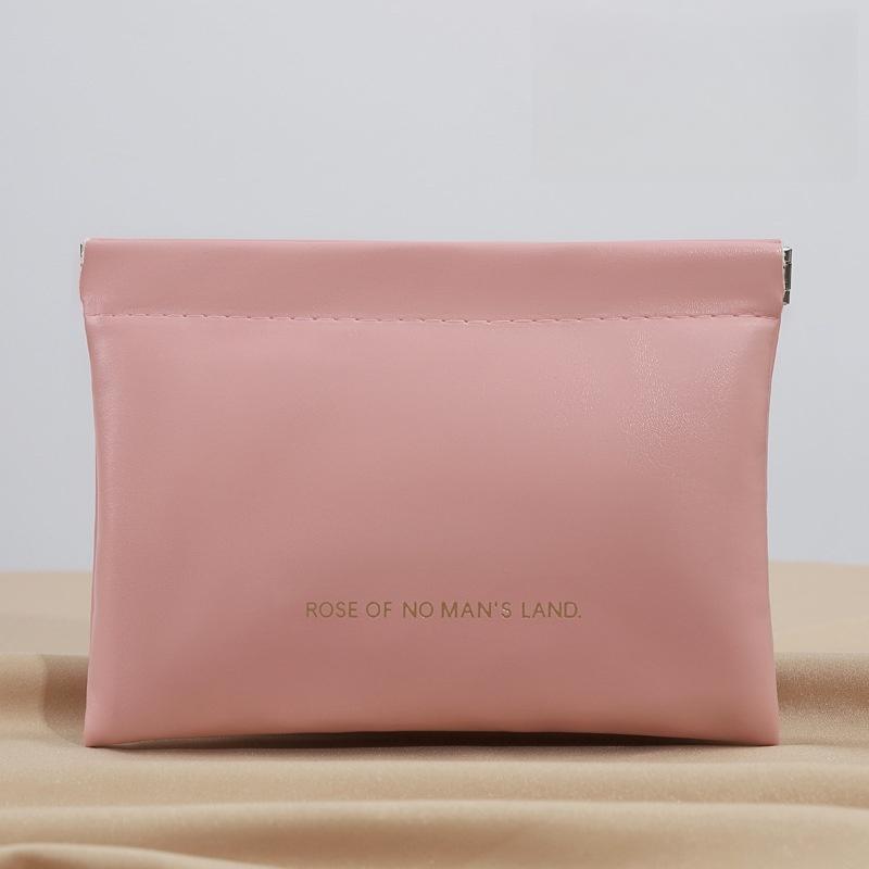 

Автоматически закрывающаяся сумка для хранения, чехол для губной помады, сумка-органайзер для кабелей из ПУ кожи, герметичная сумка для монет, ключей, украшений, наушников, мини-портативная