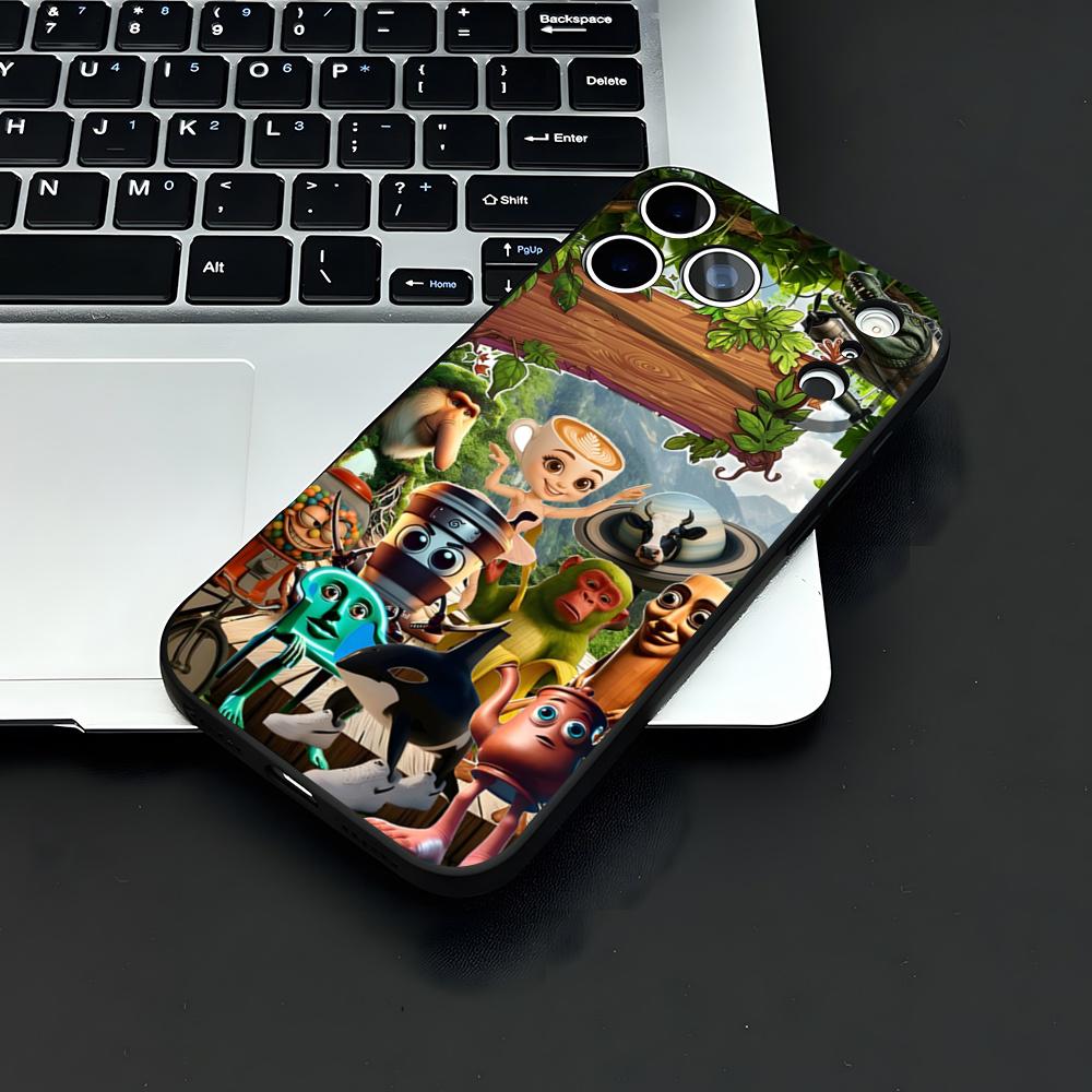 Animals Italian Brainrot Phone Case For IPhone 17 Air 16 E Pro Max 15 14 13 Mini 12 Pro 11 Max Plus Black Soft Shell