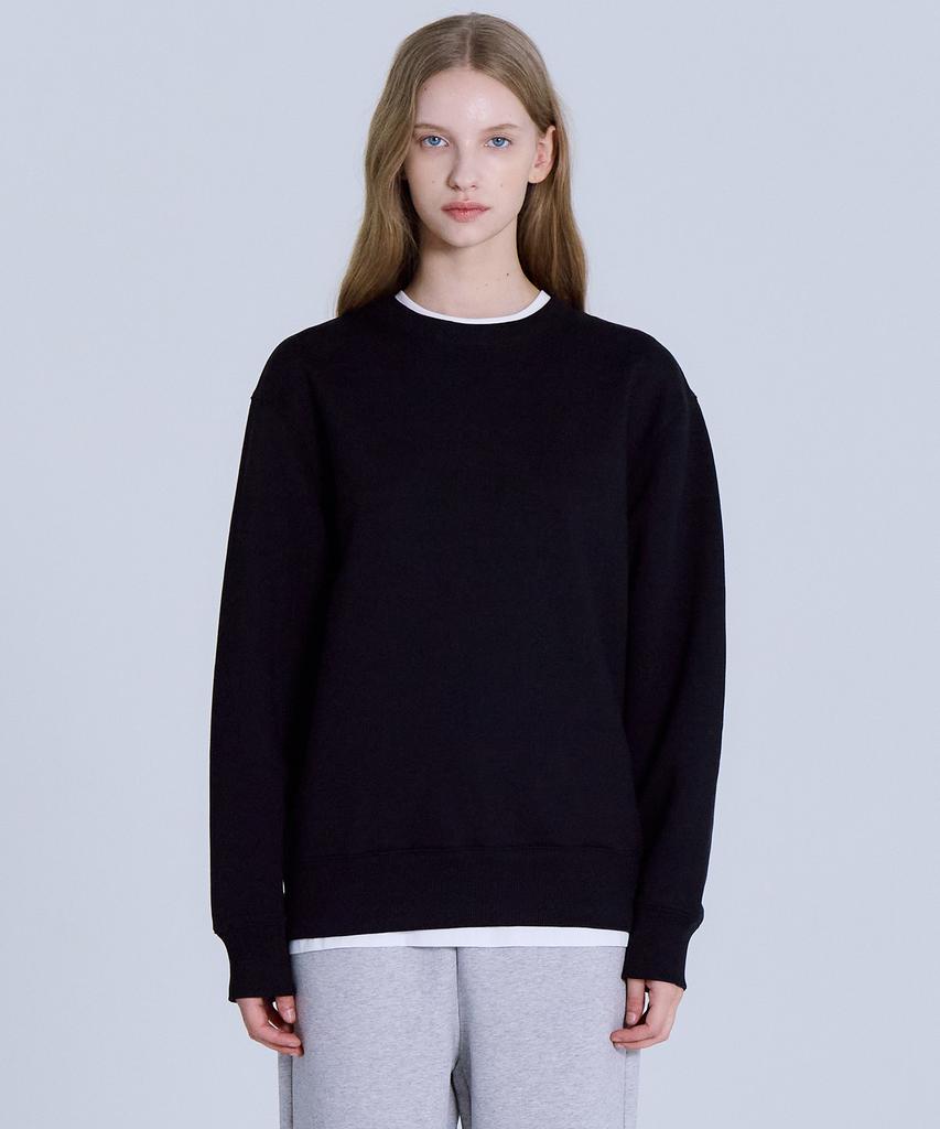 Basic House Women'S Cp Terry Sweatshirt Black Lyts0201