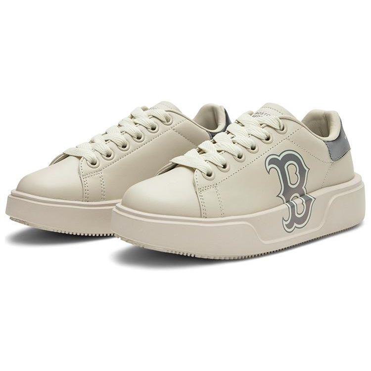 MLB Chunky Classic Boston Red Sox Comfortable Versatile Non-Slip Durable Low-Top Sneakers Unisex Sneakers Cream-Gray 3ASXCCB3N-43CRS