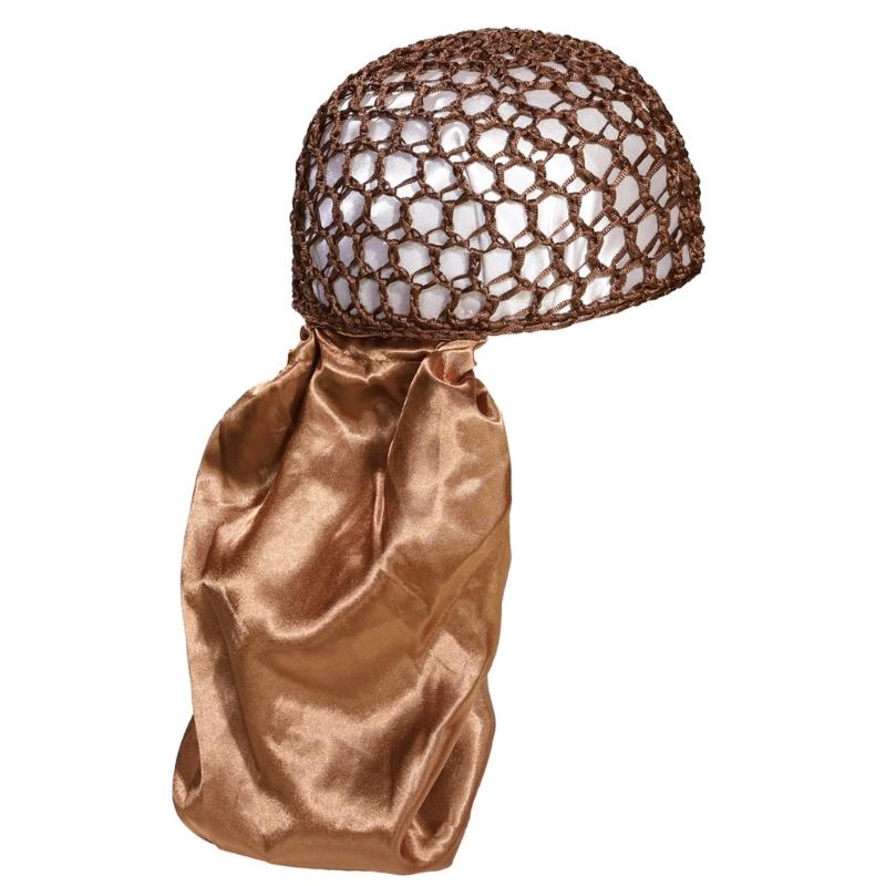 Reversible Bonnet Satined Bonnet Hat Hair Wrap Reversible Mesh Skull Hat For Long Curly Braided Hair Sleep Headpiece