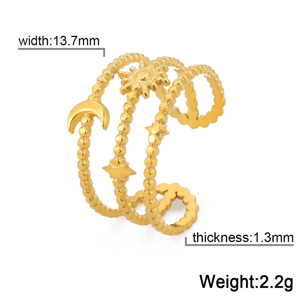 COOLTIME Women Ring Stainless Steel Adjustable Gold Color Finger Rings Mother Day Wedding Jewelry Gift 2025