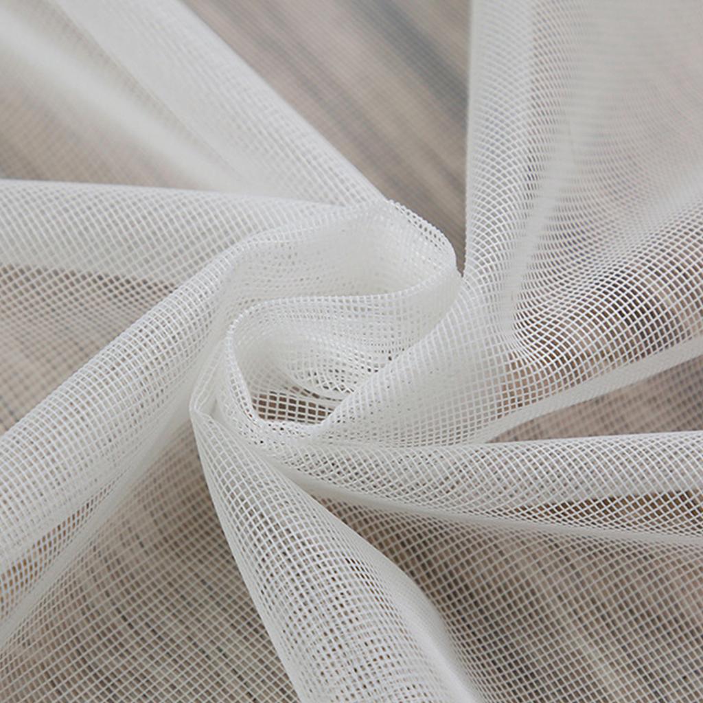 Sheer White Polyester Window Curtains for Light Privacy Protective Home Decoration