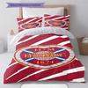Set Piumone Biancheria da Letto con Motivo a Cuore e Calcio Nome Personalizzato Copripiumone Federe Regalo di Compleanno per la Casa(1 * copripiumino + 2 * federa, senza nucleo)