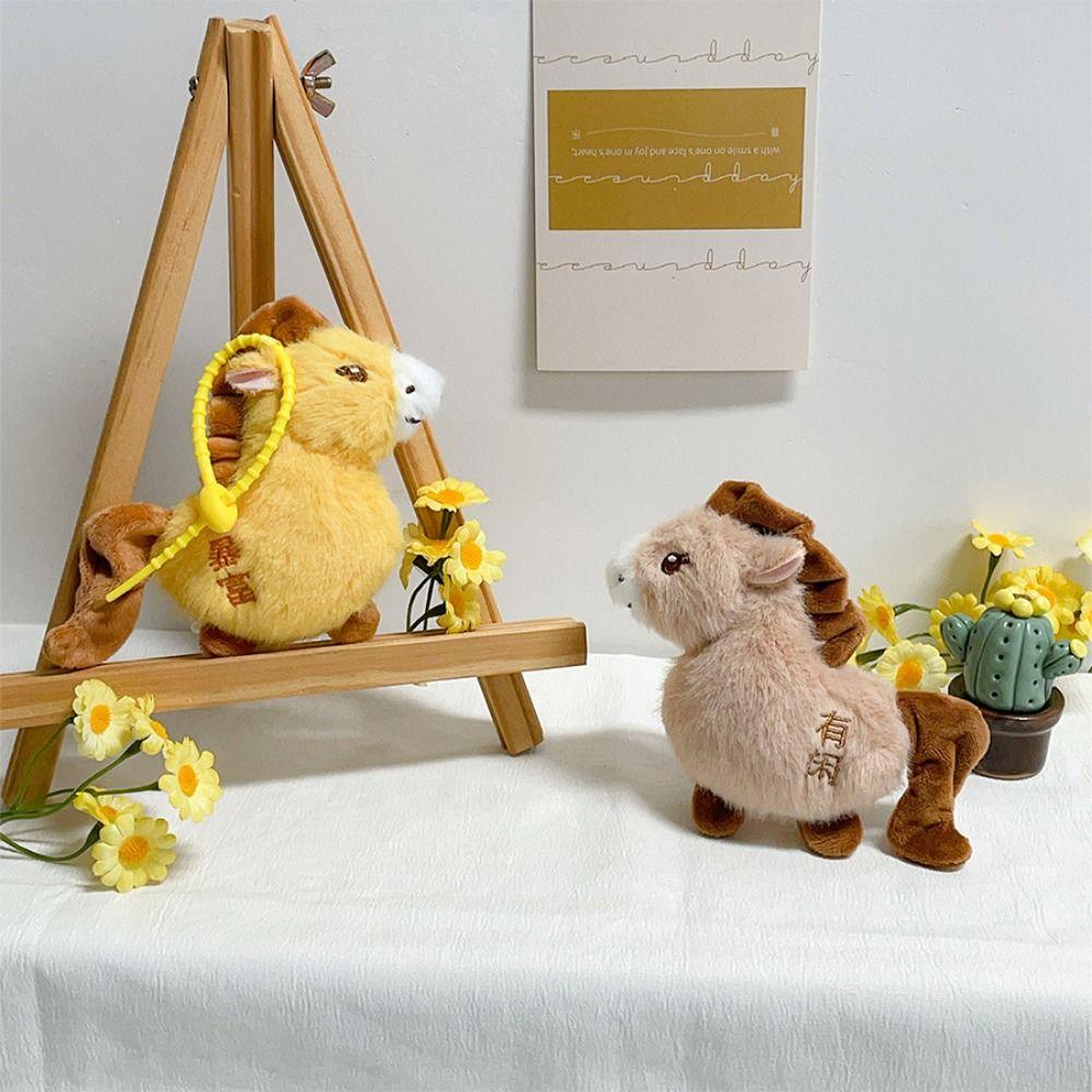Cartoon Stuffed Animal Horse Blessing Words Chinese New Year Gift  Horse Ornament