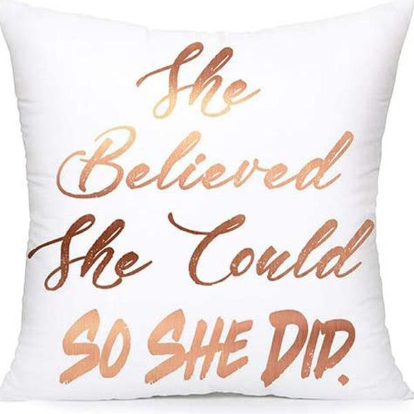 Home Decor Inspirational Quotes Throw Pillow Covers Set Pattern Cushion Cover Suitable For Sofa Bedroom Car Pillow Cover