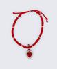 Bonbeau Swarovski Heart Stone Color Beads Bracelet Swarovski Heart Stone Color Bead Knot Bracelet