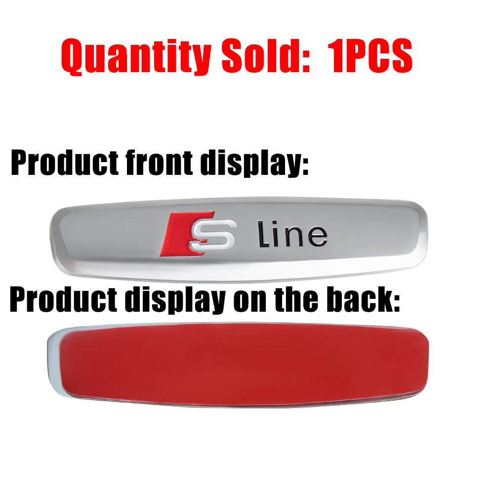 For 3q SLINE A4 B5 B6 B7 B8 A1 A3 8P 8L A6 C5 C7 A5 A7 A8 Car Seat Center Console Badge Sticker Cover Decor Auto Accessoriesq3