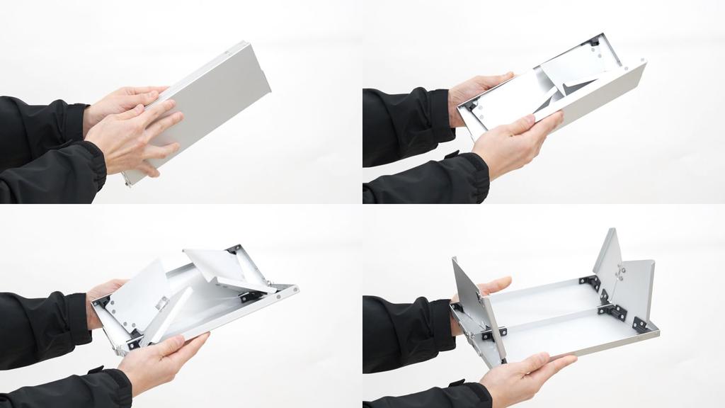 Captain Stag (CAPTAIN STAG) Outdoor Table, A4 Size, Aluminum Pop-Up Table with Storage Bag, UC-606