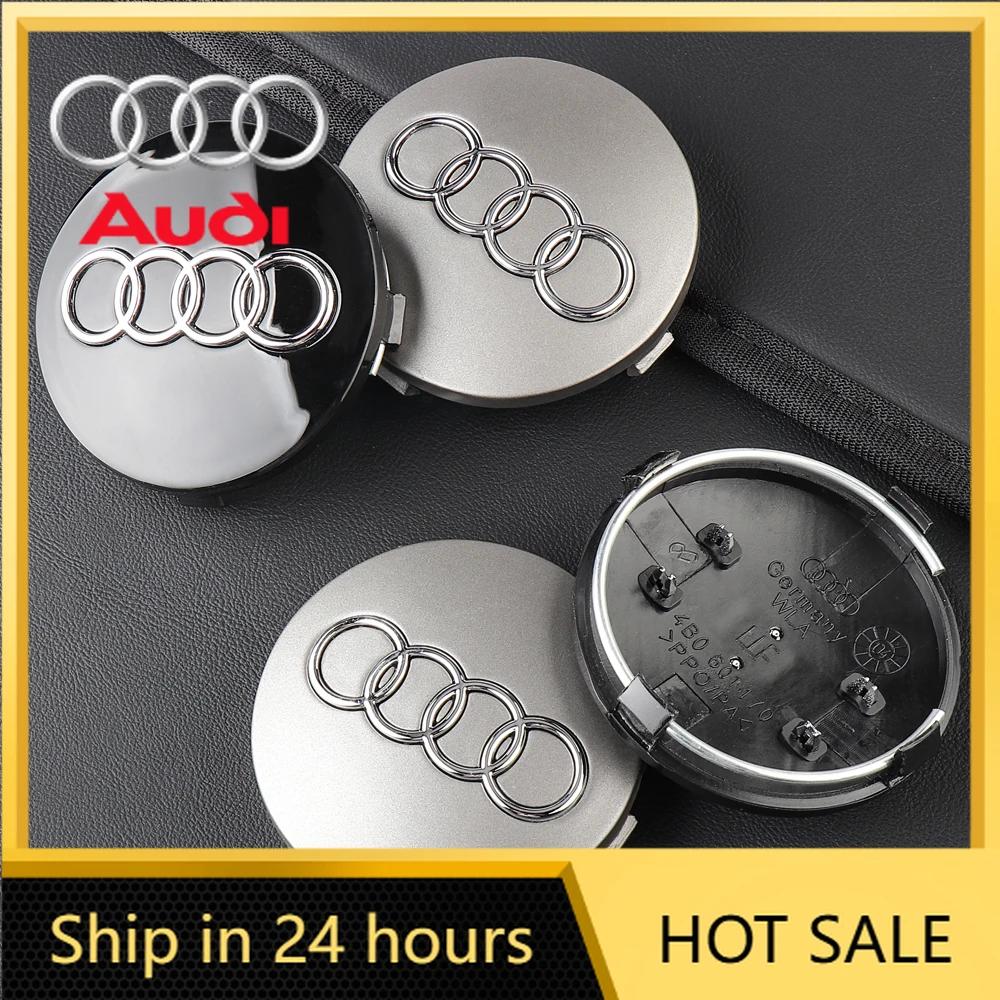 2026 Hot For 7gzhx 4pcs 59mm 7gzhx Emblem Hub Caps Car Wheel Center Wheel Huncaps Accessories For 7gzhx Sline A1 A2 A3 A4 A8L S3 S6 gzhx7