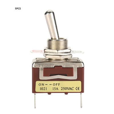 5 pezzi 6.3 pin rapidi 1021 Mini interruttore a levetta 2 pin 2 posizioni On OFF