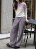 Purple Whisper Gradient Wool Knit Cardigan - 2025 Autumn French Style