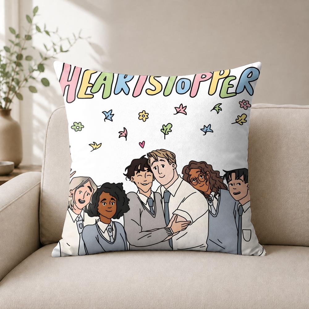 Tv Hot Hheartstopper Movie Cushion Cover Wrinkleresistant Short Plush Cushion Covers Breathable Machinewashable