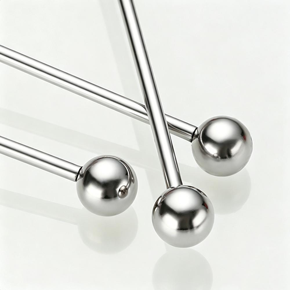 4Pcs Silicone Fruits Head Stainless Steel Stirring Rod Long Handle Cocktail Drink Mixing Sticks Mixer Barware Muddler Bar Accessories