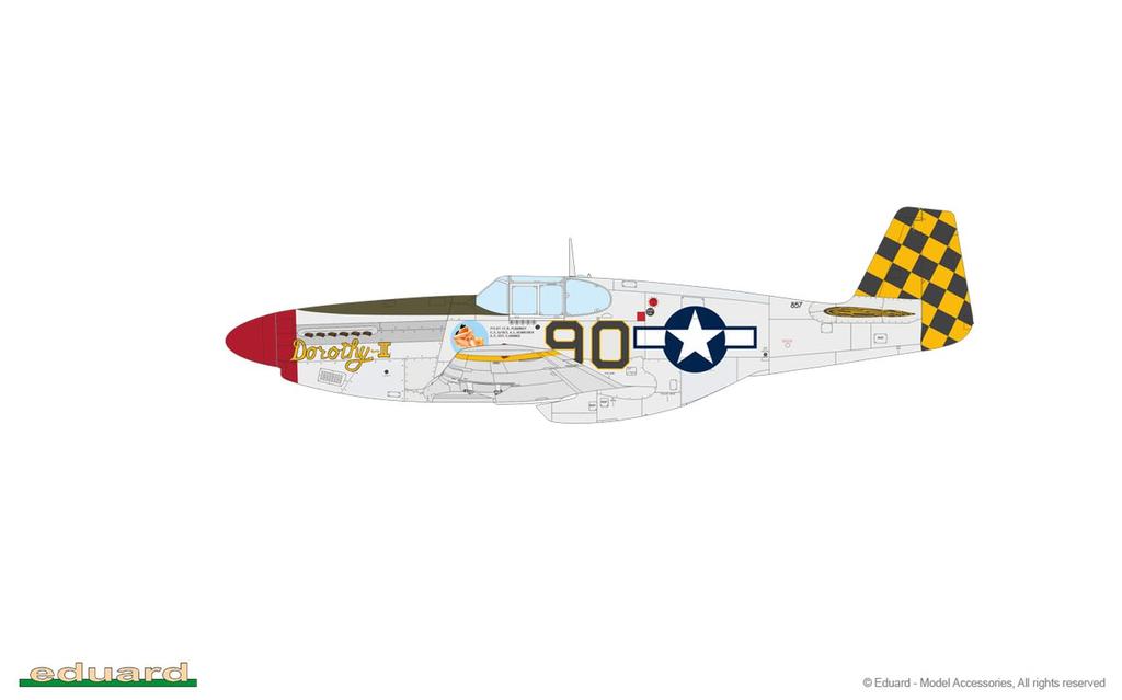 Eduard 1/48 Profipack P-51B Mustang with Standard Canopy, Plastic Model, EDU82107